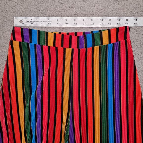 Show Me Your Mumu Pants Womens Small Campbell High Slit Rainbow Parade Colorful - Picture 6 of 9